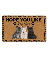 Cute Scottish Terrier Dogs Lover Outdoor Doormat Hope You Like Dog Hair ... - £30.92 GBP