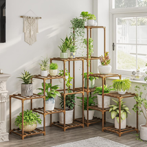 Plant Stand Indoor Corner Plant Shelf Outdoor Flower Shelves Wooden Plan... - $58.06