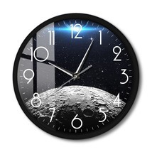 Planet Earth And Moon Art Smart Wall Clock With Voice Control Function L... - $65.54