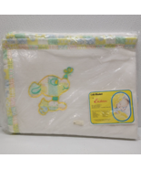 Vintage Storktex Baby Blanket White Yellow Green Dog Butterfly 36 x 45 N... - $102.91