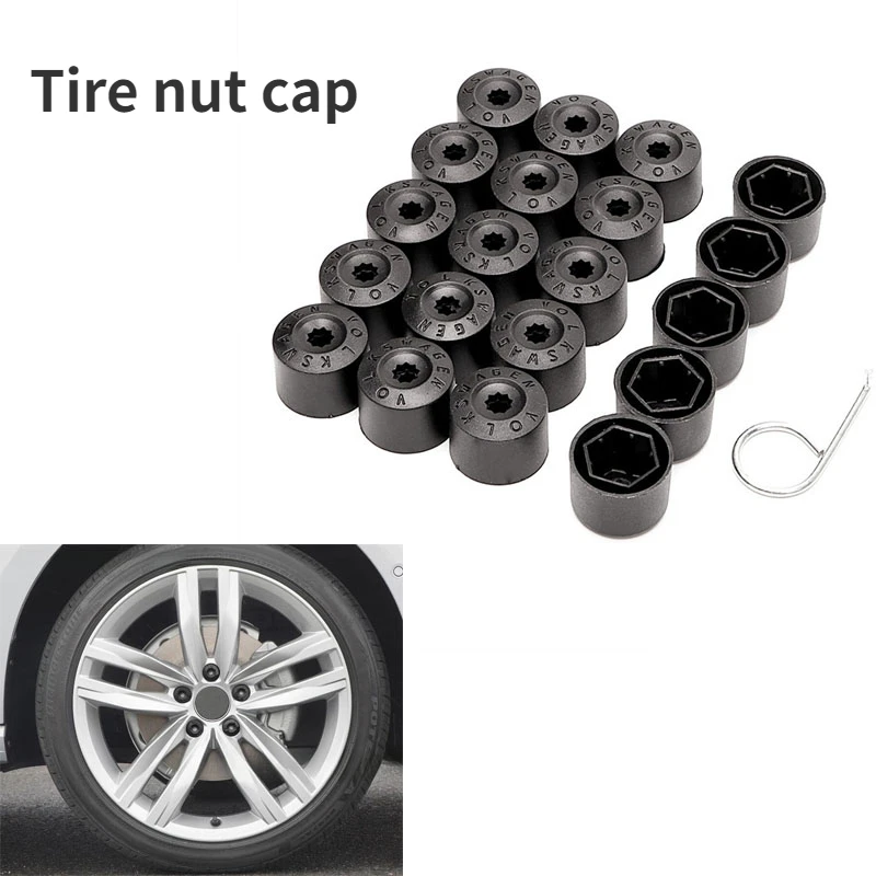 Tire Screw Caps &amp; Wheel Hub Nut Bolt Covers - Jetta Polo Tiguan Golf Pas... - €14,56 EUR