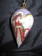 Oriental Li Bien Chinese Angel Ornament Hand Painted From Within With Red Velvet - £17.52 GBP