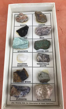 Vintage 12 Rock &amp; Mineral Collection Boxed Set Geo Science Merles Rock Box - £39.11 GBP