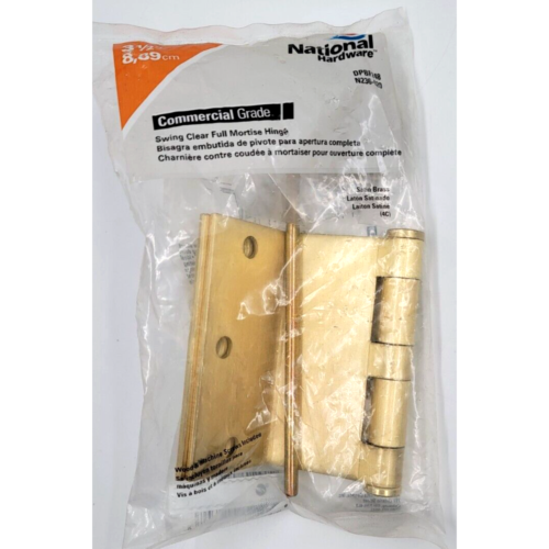 Primary image for National Hardware N236-020 DPBF248 3.5" Swing Clear Hinge in Satin Brass