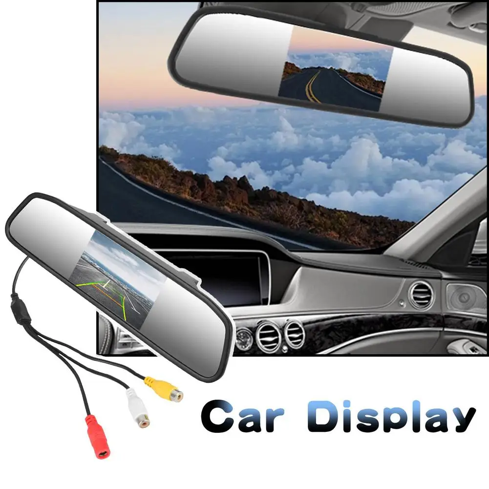 Car Rear view Camera 4.3&quot; Color Screen TFT LCD HD Camera DC 12V 2-Way Input - £22.41 GBP