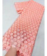 Women Embroidery Design Cord Lace Guipure African Fabric Rhinestones Wed... - $159.44 CAD