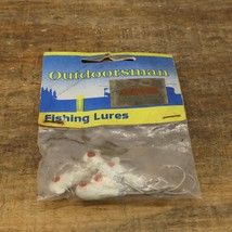 Outdoorsman Fishing Lure Jig Heads White Red Eye Pack of 5 - £5.60 GBP