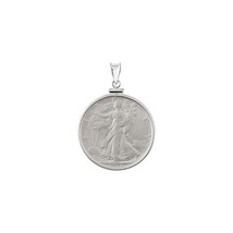 Sterling Silver Walking Liberty Half Dollar Coin Pendant - £94.30 GBP+