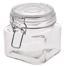 Square Glass Jars with Clasp Lids, 20 oz. - $13.99