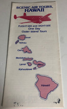 Vintage Scenic Air Tours Brochure Honolulu Hawaii BRO13 - $9.89