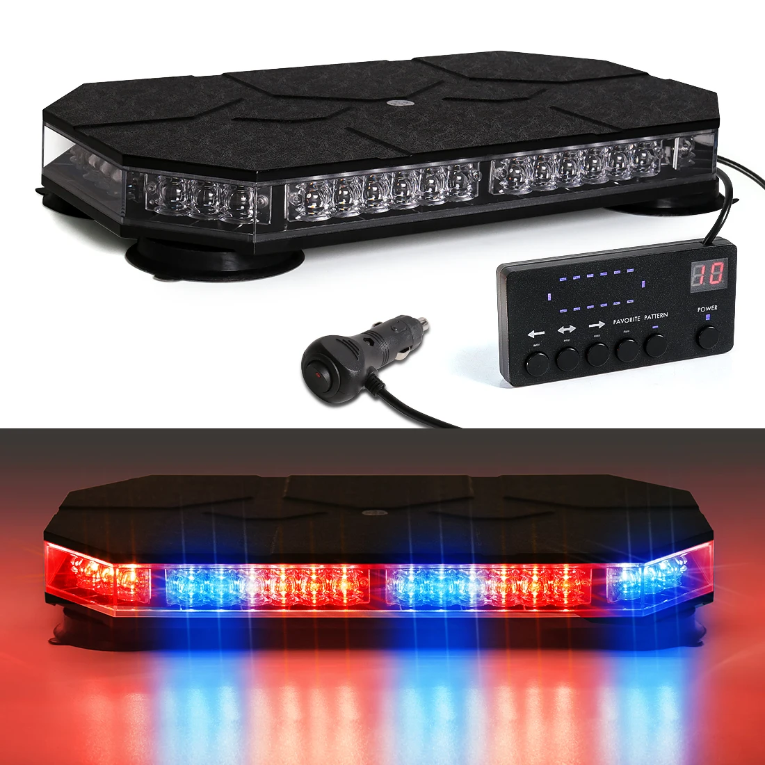 42 LED Car Roof Top Strobe Lights For Truck Ambulance Snow Plow With Controller - £99.30 GBP+