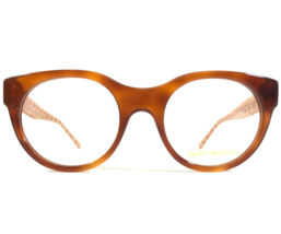 Tory Burch Eyeglasses Frames TY 2085 1736 Orange Tortoise Ivory Round 50-20-140 - £73.66 GBP