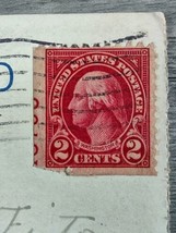 GEORGE WASHINGTON USED RED 2 CENTS STAMP issued 1921 on Colorado Postcard  - $35.96