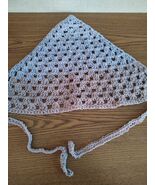 Hand Crocheted Triangle Kerchief Bandana - $6.93
