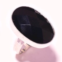 Black Spinel Faceted Gemstone Valentine's Day Gift Ring Jewelry 8.50" SA 3340 - £4.14 GBP