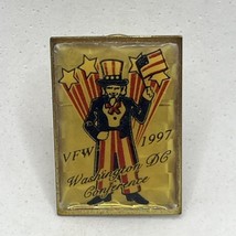Washington DC Uncle Sam VFW Veterans Of Foreign Wars Patriotic Enamel Ha... - $153.73 MXN
