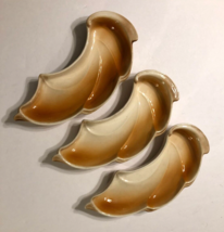 Lot of 3 Lane &amp; Co. Curved Leaf Vintage 60s Mid-Century Dishes Pottery USA CA - £16.96 GBP