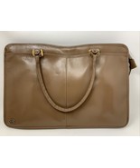 Phillippe Faux Leather Taupe Brown Purse Shoulder &amp; Hand Carry 16x11&quot; - £14.20 GBP