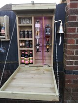 Wall Mounted Garden Bar, including lights, last orders bell and 2 x optics - $132.88