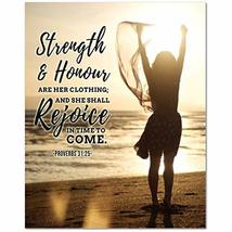 Express Your Love Gifts Bible Verse Canvas Strength and Honour Proverbs 31:25 Ch - £81.76 GBP