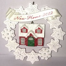 Hallmark 2012 “New Home” Snowflake Wreath with House Keepsake Ornament NEW - £10.97 GBP