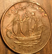 1965 Uk Great Britain Half Penny - £1.07 GBP
