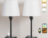 Bedside Lamps For Bedrooms, Set Of 2, Mini Nightstand Lamp For Kids With... - $62.99