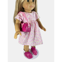Doll Accessories Bright Pink Handbag Ankle Boots Set Fits American Girl ... - $13.73 CAD