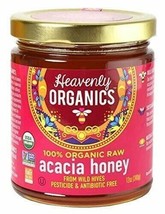 Heavenly Organics 100% Organic Raw Acacia Honey (12oz) Lightly Filtered to Pr... - £15.25 GBP