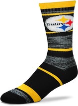 FBF 504 RMC Stripe Crew Socks Pittsburgh Steelers Large(10-13) - $284.92 MXN
