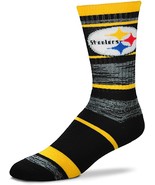 FBF 504 RMC Stripe Crew Socks Pittsburgh Steelers Large(10-13) - $284.91 MXN