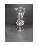 Vintage Cut Crystal Floral Pattern Vase, Etched Footed, Low Stem, Home D... - $748.28 MXN