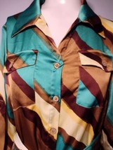 M by Shakara Silky 70s Style Maxi Shirt Dress Sz 6 Belted Roll Tab Sleev... - £11.68 GBP