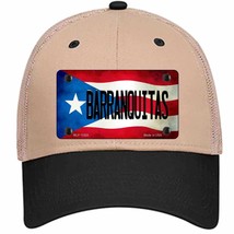 Barranquitas Puerto Rico Flag Novelty Khaki Mesh License Plate Hat - $28.99