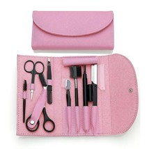 8pcs Eyebrow Trimmer Kit Brow Scissors Face Tweezers Eyelash Brush Makeup Tools - £15.76 GBP