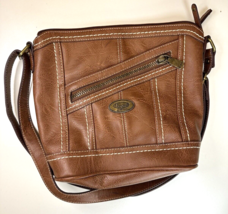  BOC Born Concept Shoulder Bag Purse Brown/Tan Faux Leather Small Tote B... - £8.80 GBP