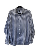 J. Crew Mens Shirt Crosby Button-Up Check Classic Fit Long Sleeve White/Blue Xl - £9.20 GBP