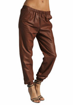 Leather Pants Leggings Size Waist High Tan Women Wet S L Womens 14 6 XS ... - $96.50
