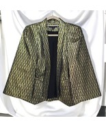 Eloquii Studio Metallic Gold Quilted Cape Blazer Evening Cocktail Jacket... - $56.09