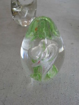 ODD Vintage Glass Egg Shaped Paperweight LOOK - £18.99 GBP