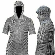 Aluminium Chain Mail Shirt | Butted Haubergeon Viking Medieval X-mas Gift - £61.79 GBP