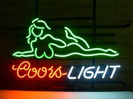 New Coors Light Girl Pub Bar Neon Light Sign 17&quot;x14&quot; - £121.13 GBP