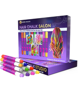 Hair Chalk 10 Temporary Non-Toxic Easy Washable Hair Dye Colourful Pens - $20.54