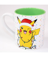 Pokemon Pikachu Holiday Christmas 14 oz Coffee Mug Santa Hat Lights 2020... - $11.65