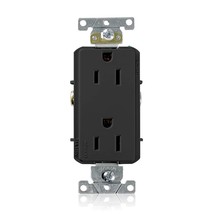 Leviton 16242-E 15 Amp, 125 Volt, Decora Plus Duplex Receptacle, Straigh... - $12.99