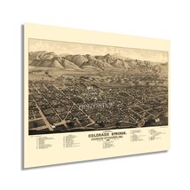 HISTORIX Vintage 1882 Colorado Springs Colorado Map - 18x24 Inch History... - $39.99+