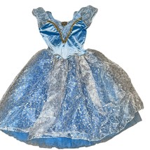 Costume Gallery Blue/Gold Cinderella Look Ballet Dance Gown Large Child - $38.40