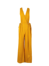 NWT Free People FP Beach Let&#39;s Chill One Piece in Yellow Oversize Jumpsuit  S - £58.46 GBP