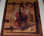 William Harnett Lithograph Music And Good Luck Print No 76 Vintage 1963 ... - $29.99
