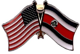 Box of 12 Costa Rica &amp; US Friendship Flag Lapel Pins  - $19.95